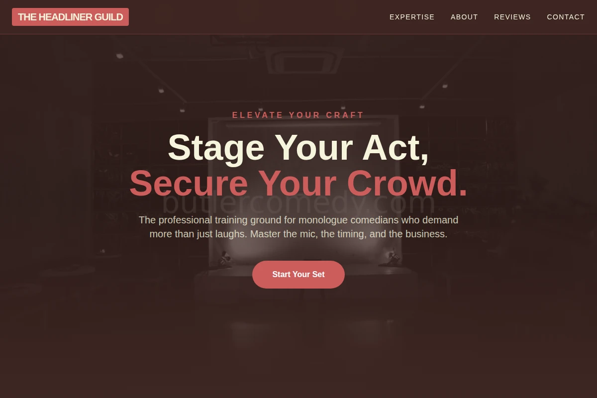 Premium Comedy Website Design